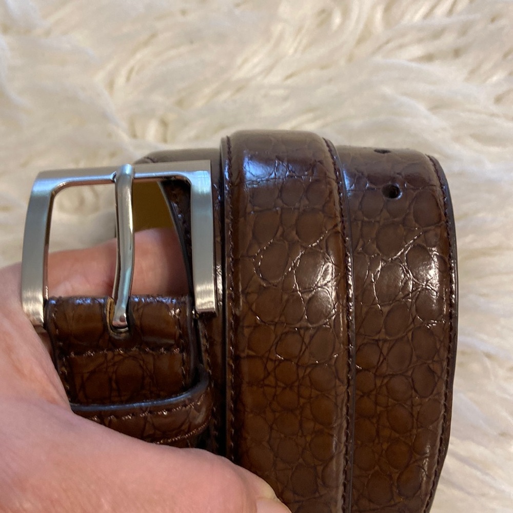Man Belt size 36  from buckle to the end is 40” brown color